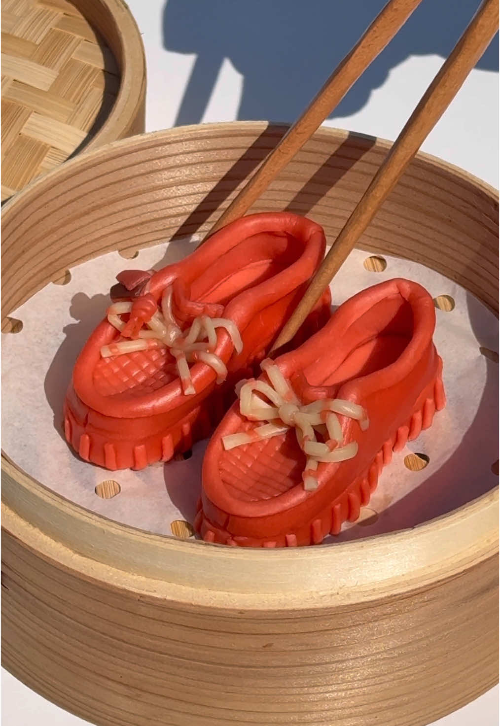 A post by @clarks on TikTok caption: Our Torhill Bee looking good enough to eat 🤭🍣  Artist: @dimda_ #NoBetterFeeling #Clarks #fyp #dumplings 