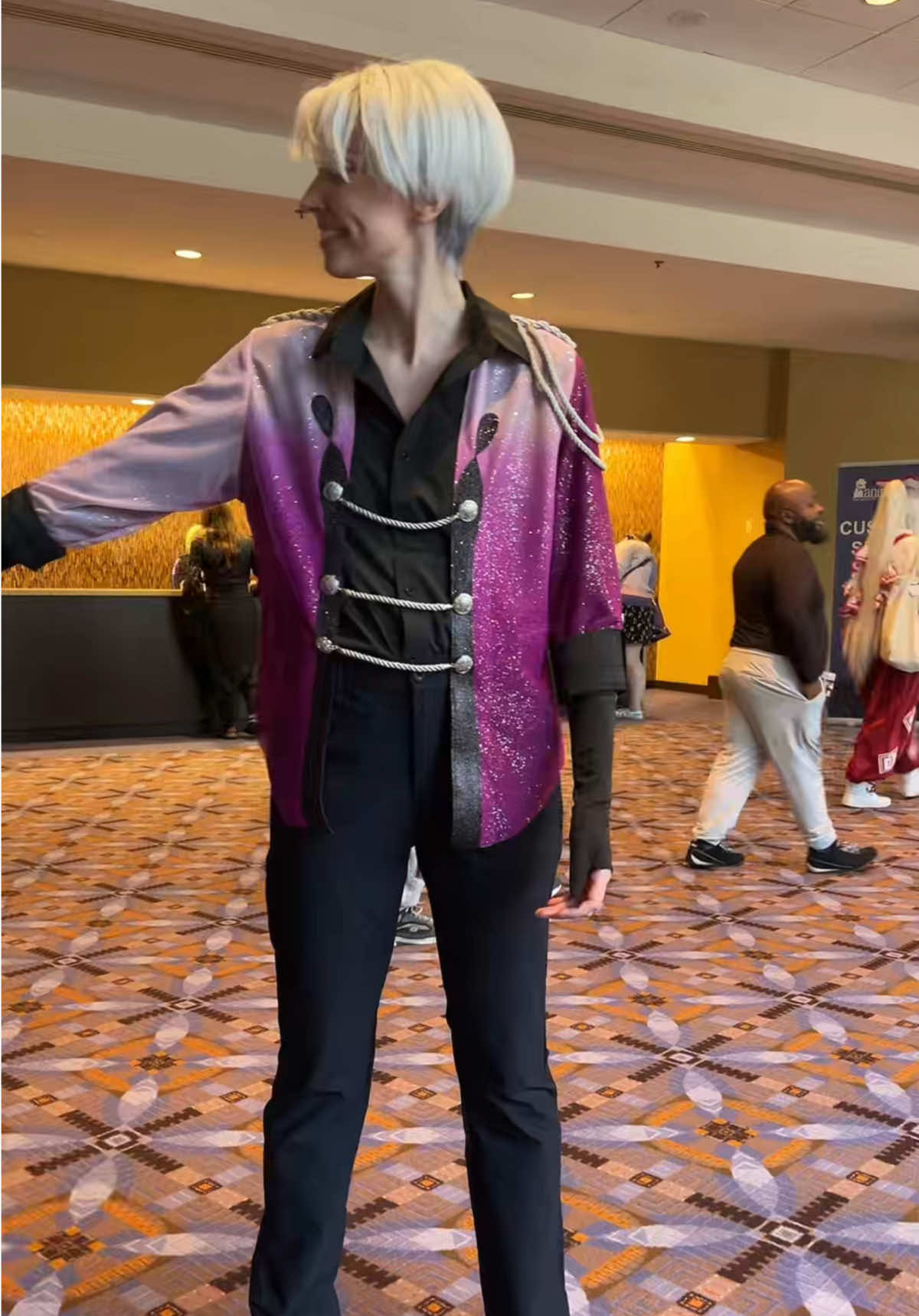 A post by @jijnnicosplay on TikTok caption: I yearn for more Yuri on Ice content 😭 • • Víctor is Novalyse on 🌟gram Yuuri is me! • #yuurikatsuki #yurionice #yuurionice #yurionicecosplay #yoicosplay #victornikiforov #yuurikatsukicosplay #victornikiforovcosplay 