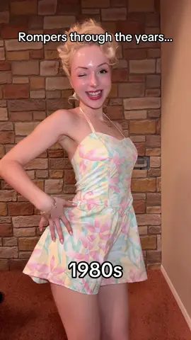 A post by @jasminechiswell on TikTok caption: 100 years of ROMPERS 😍
