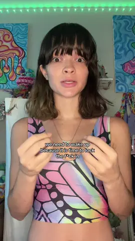 A post by @queerbassqueen on TikTok caption: PLEASE WAKE UP “Terrible things are happening outside. Poor helpless people are being dragged out of their homes. Families are being torn apart. Men, women, and children are being separated. Children have come home from school to find that their parents have disappeared” -Diary of Ann Frank 1943 #abolishice #protectimmigrants #edmcommunity #plur 