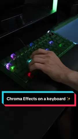 A post by @razer on TikTok caption: The same chroma lights… but it hits different.   Check out the Razer Phantom Collection, Link in Bio.   #Razer #RazerPhantom #Gaming #aesthetics 