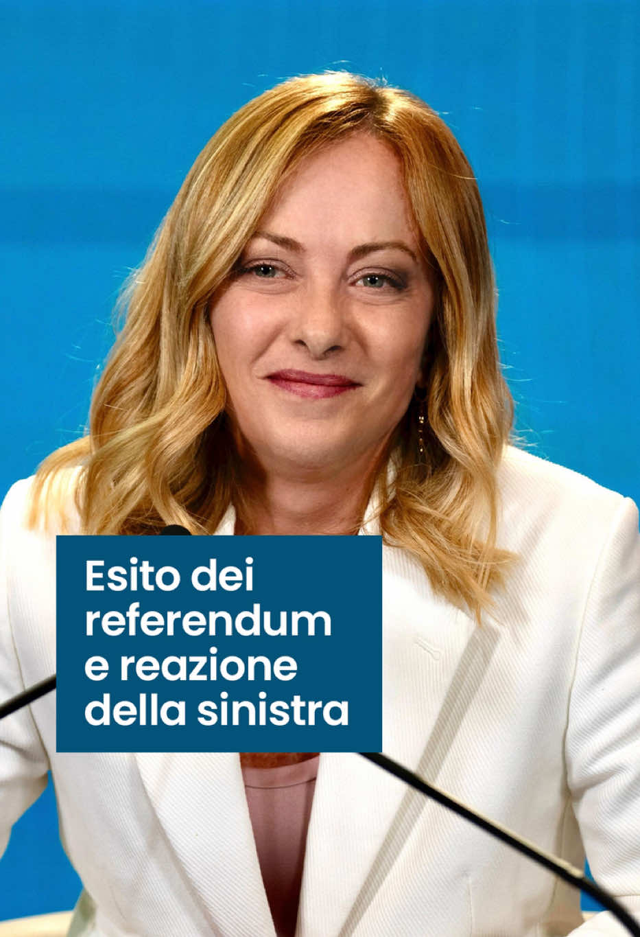 A post by @giorgiameloni_ufficiale on TikTok caption: Un commento sull’esito dei referendum e sulla reazione della sinistra.