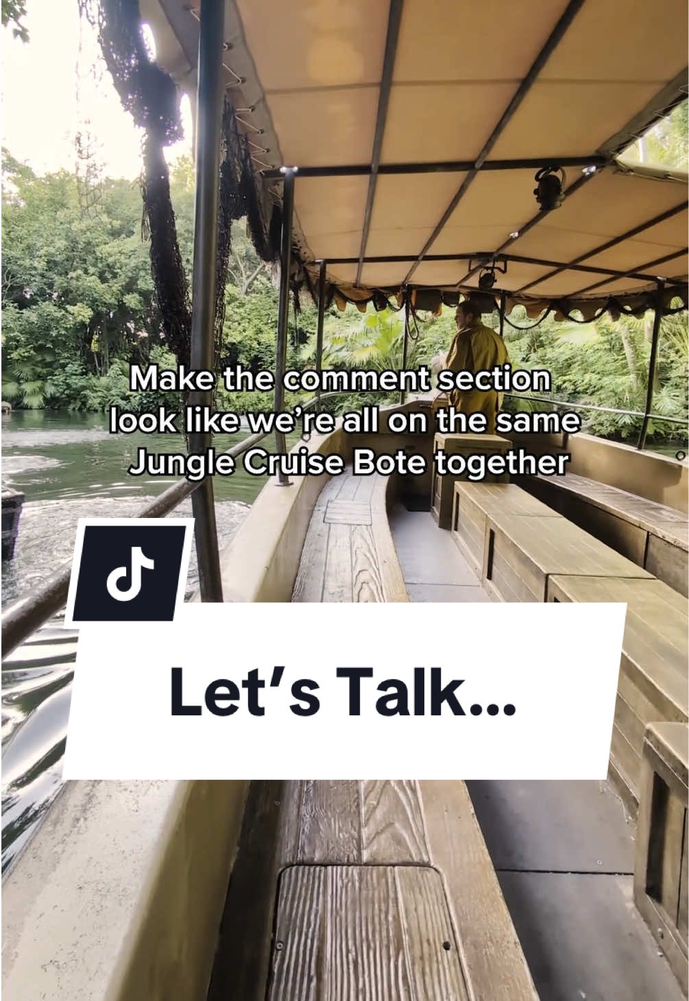 A post by @disneyparks on TikTok caption: Sea you down there ⬇️ #JungleCruise #DisneyParks #Puns #Vacation  