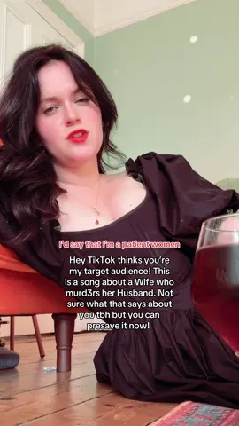 A post by @lydiathebard on TikTok caption: Who doesn’t love a Murd3r Ballad??  Presave ‘The Wife’s Murder Ballad’ out June 21st!!  #singersongwriter #originalsong #NewMusic #femmefatale #feminineenergy #femininerage 