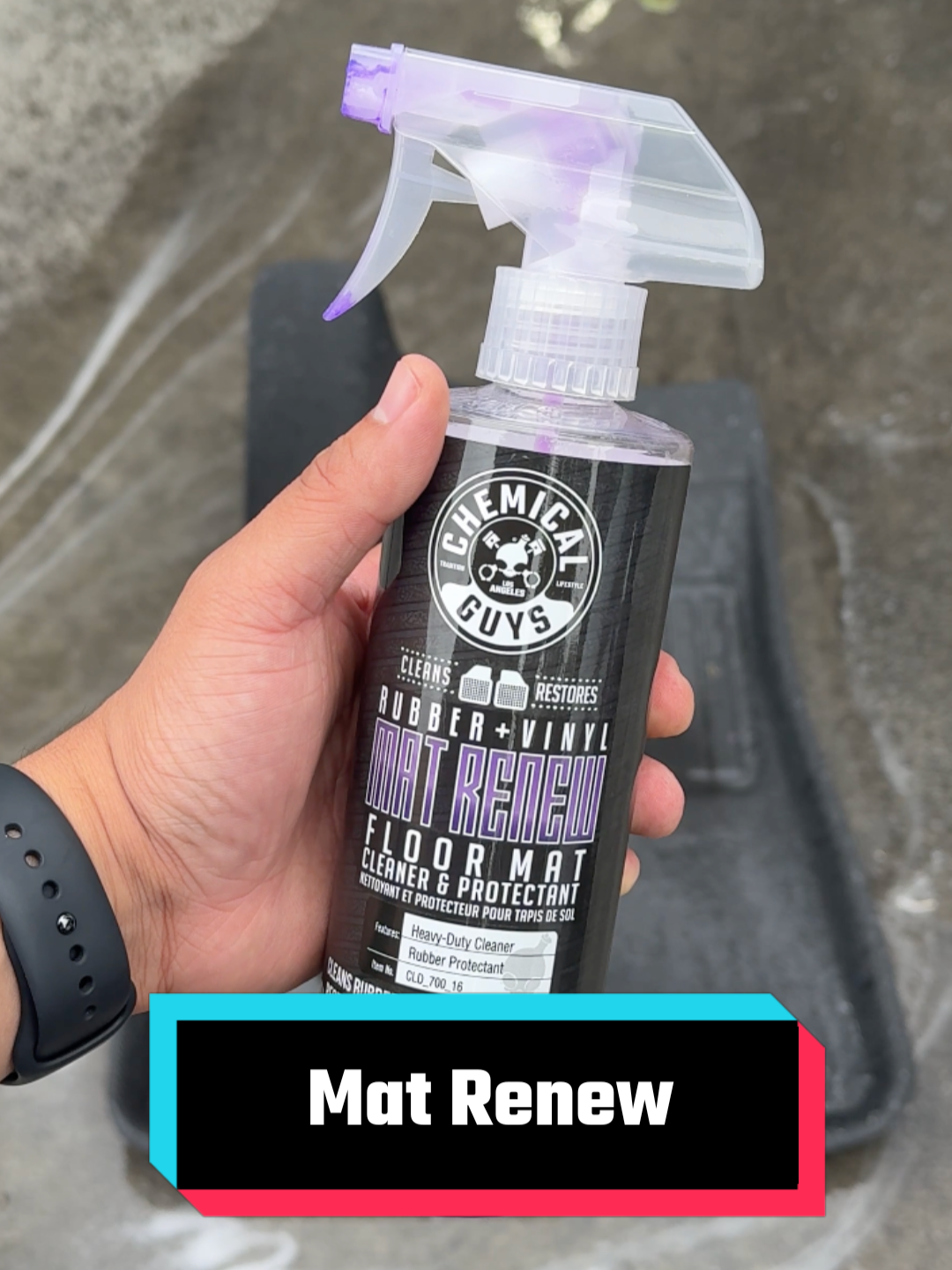 A post by @chemicalguys on TikTok caption: Dancing and detailing! Don't forget your crusty mats!👆 #mat #matcleaningtips #matrenew #CleanTok #tesla #chemicalguys #fuerzaregida ##DetailTherapy #DetailHack #detailersoftiktok #carsoftiktok #safecare #safety