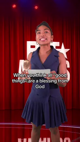A post by @ on TikTok caption: When you think all “good things” are a blessing from God ! 👀🤣 @mahaselena @J_mkenzie  #jesus #christian #christianity #betawards #god 