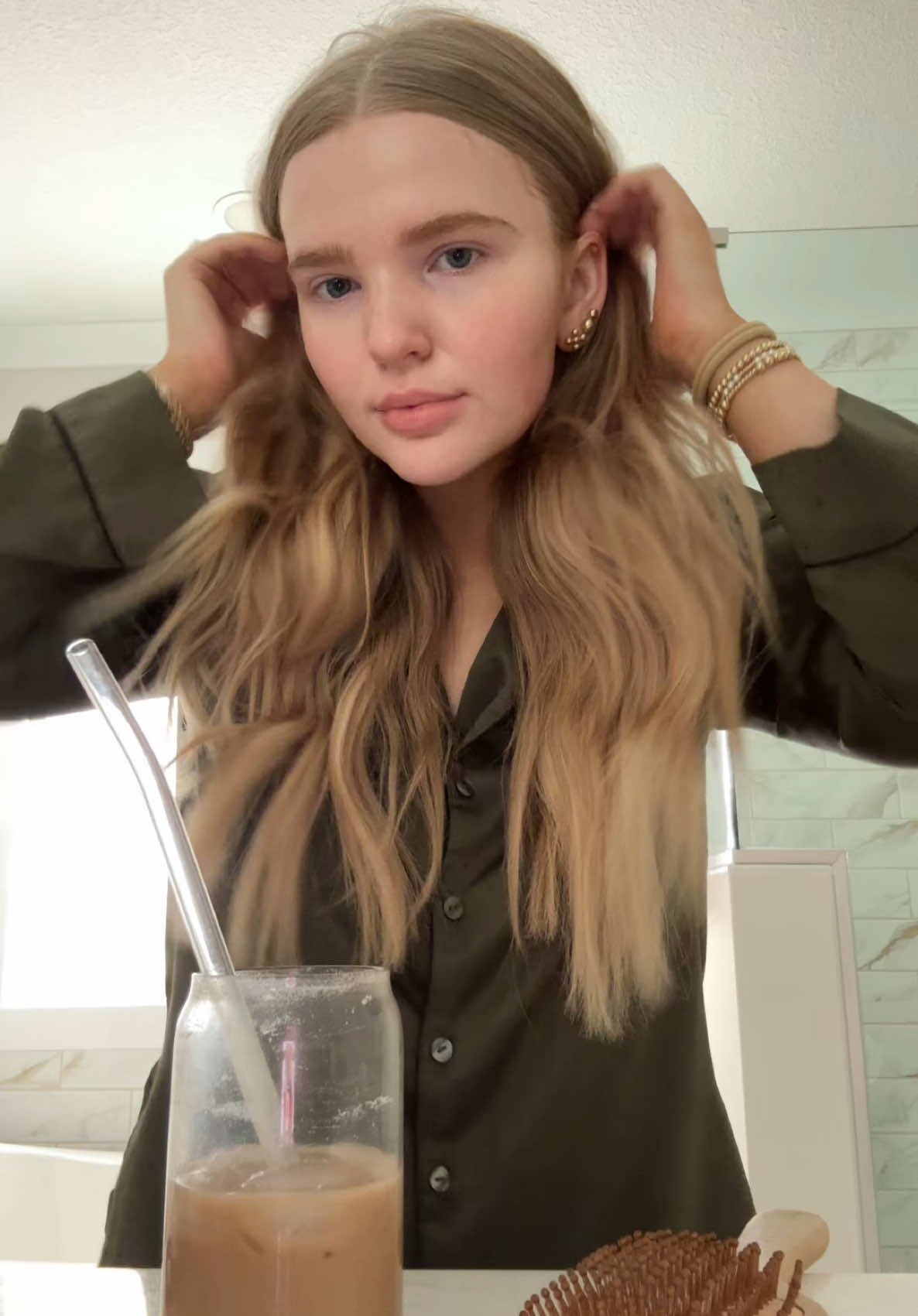 A post by @adaleenichols on TikTok caption: nothing better than reset after travel— happy to be home🤎 #grwm #morningroutine #skincare #skincareroutine #clearskin #relatable #trending #morning #nurse #nursing #newgradnurse #nursesoftiktok #nursetok #nurselife #rn #ernurse #hairtok #longhair #reset #resetroutine @MERIT Beauty @Caudalie @Tatcha US @Bobbi Brown @loréal paris usa 
