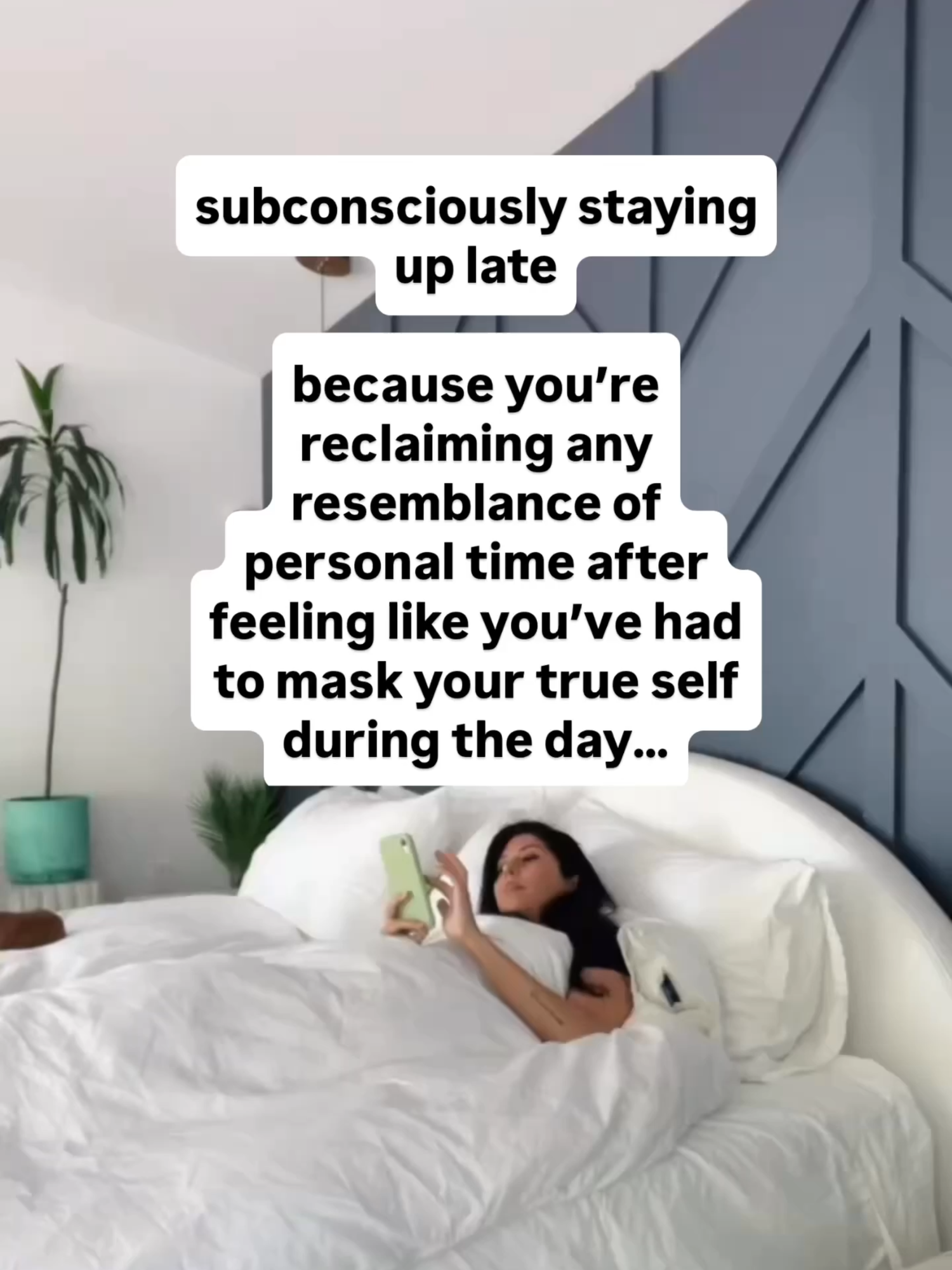 A post by @theworkoutwitch on TikTok caption: staying up late to reclaim your personal time (aka revenge sleep procrastination) explained 🥹 release stress & stored trauma in 30 days 🔗 on profile ✨ #traumarelease #stressrelease #cortisol #cortisollevels #hormoneimbalance #stressrelief