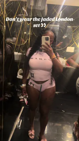 A post by @thebadmf_ on TikTok caption: Sisterrrrr the shorts are literally panties omg 😳 #fyp #foryoupage #fypシ゚viral #fyppppppppppppppppppppppp #jadedlondon #jadedlondonjerseyset #jerseyset 