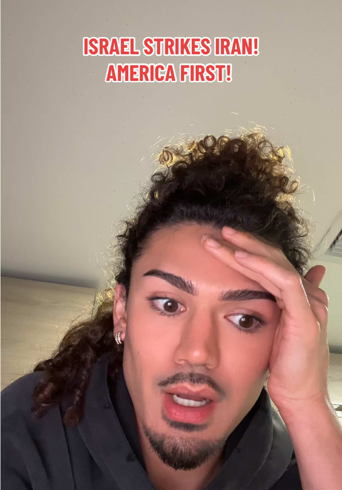 A post by @_ajtsanchez on TikTok caption: Donald Trump stay focused! America first! 