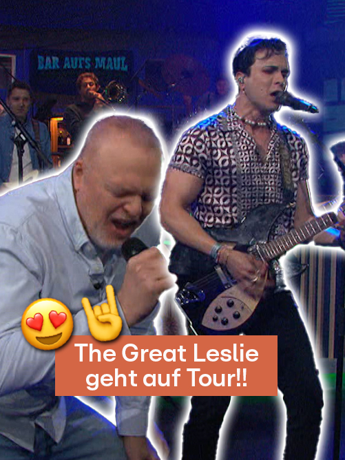 A post by @dghndm.beistefanraab on TikTok caption: Habt ihr auch so Bock wie wir? 😍 Dann kauft euch ab sofort Tickets für The Great Leslie! 🥳 👉 Tickets gibts auf raab-tickets.de #DGHNDMBSR #DGHNDM #DuGewinnstHierNichtDieMillionBeiStefanRaab #StefanRaab #RTLPlus #RTL #TheGreatLeslie