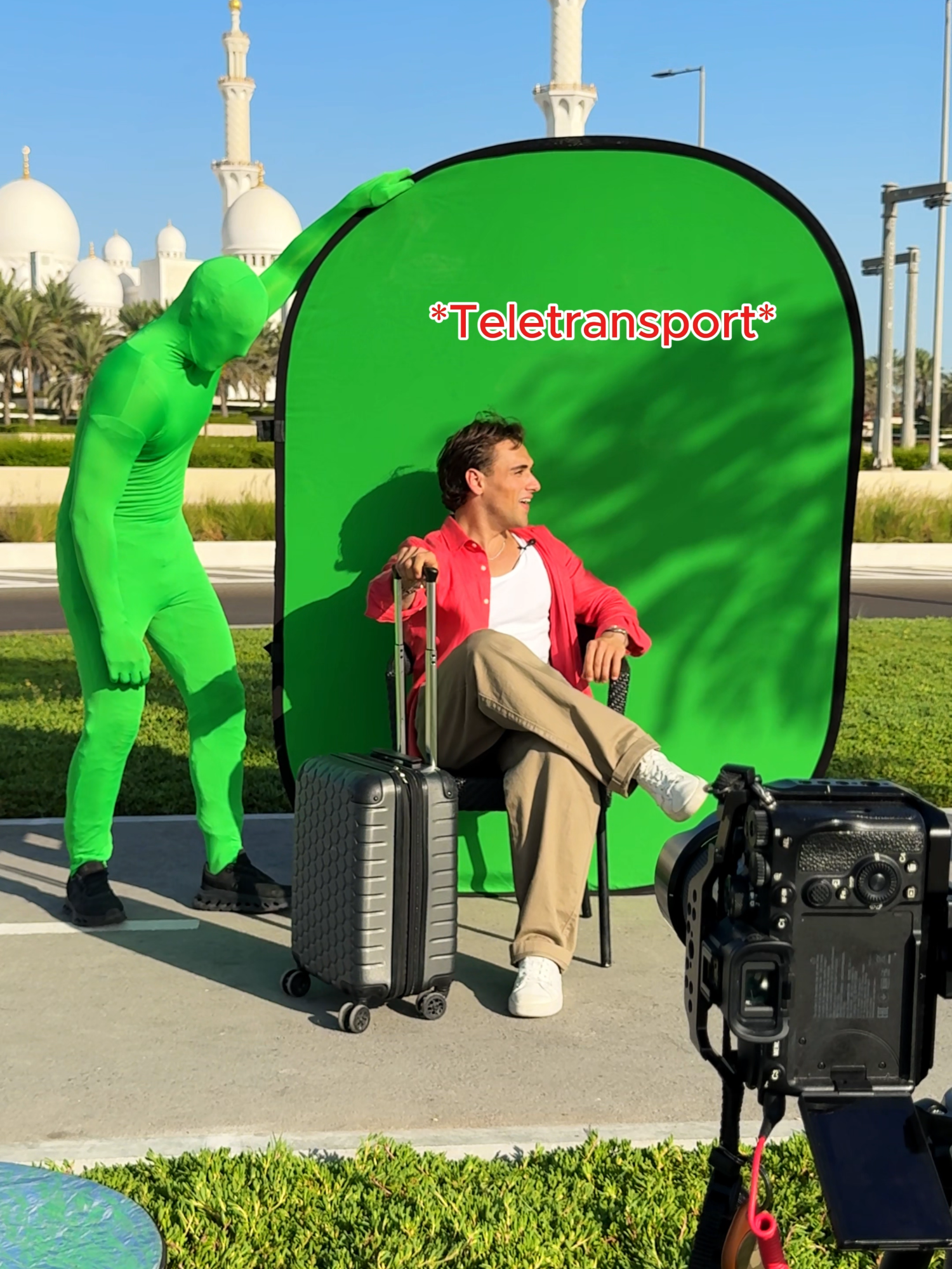 A post by @faffapix on TikTok caption: Pt.1 Are you curious to find out what we’ve been up to this time? Pt.2 On my profile, go check it out! 😏 #teamfaffapix #behindthescenes #funnymoments #abudhabi