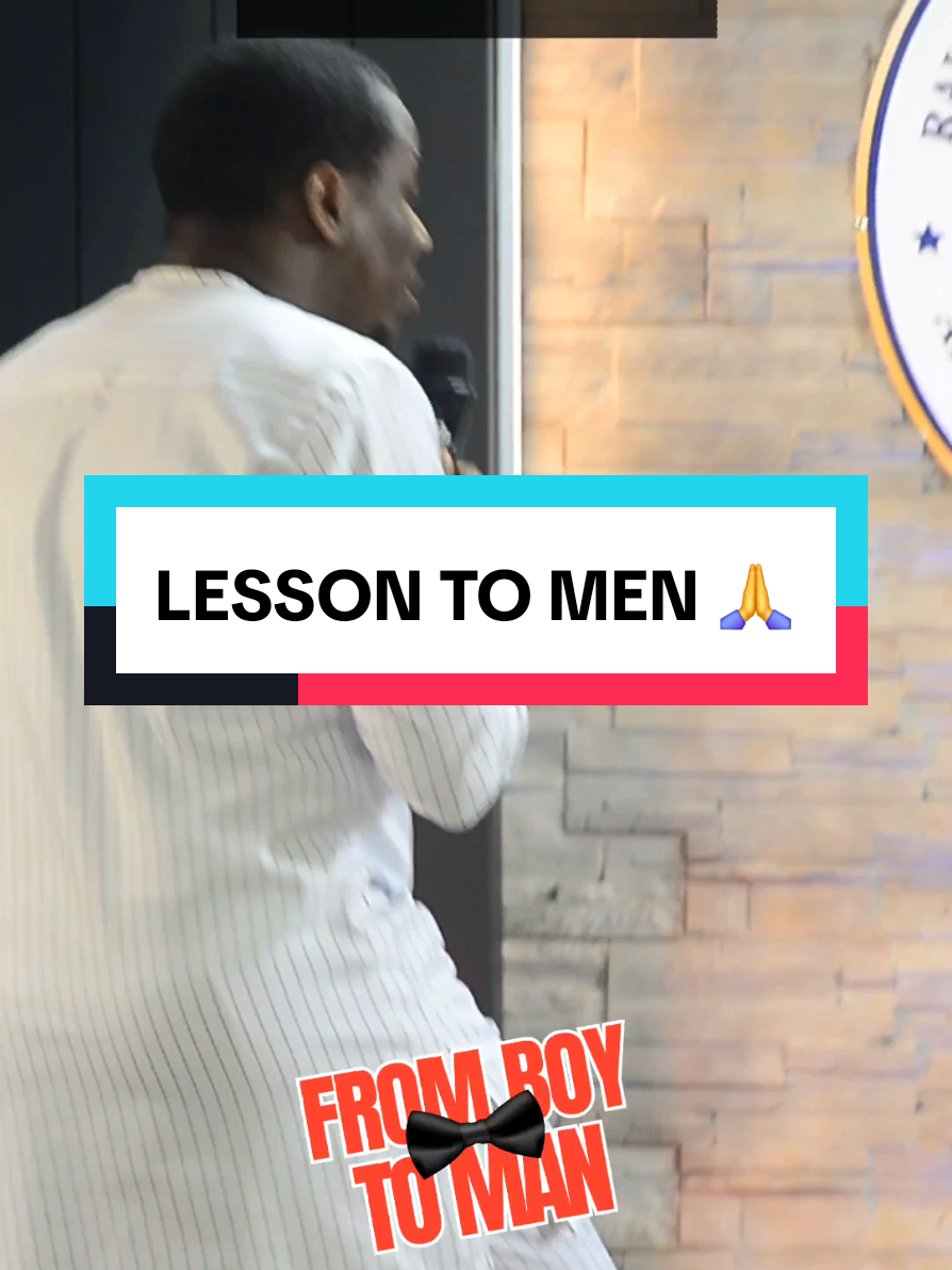 A post by @eddyosaman on TikTok caption: 🚨 SERMON RECAP 🚨 FROM BOY TO MAN by Pastor Adodo Eddy Osaman was a powerful call to authentic manhood and maturity. He broke down 6 key areas every man must grow in: 1️⃣ Spiritual Maturity 2️⃣ Personal Maturity 3️⃣ Moral Maturity 4️⃣ Financial Maturity 5️⃣ Emotional Maturity 6️⃣ Sexual Maturity 💬 Pastor Eddy reminded us that telling a man to “man up” is not emotional maturity — it’s emotional suppression. Too many men have been trained into silence, anger, or violence because they were never allowed to feel or cry. But tears aren’t weakness; they’re healing. 🛐 He also took time to pray for everyone battling addiction — declaring freedom and restoration. 📺 Watch again on YouTube (Link in bio) Let God finish what He started in you.