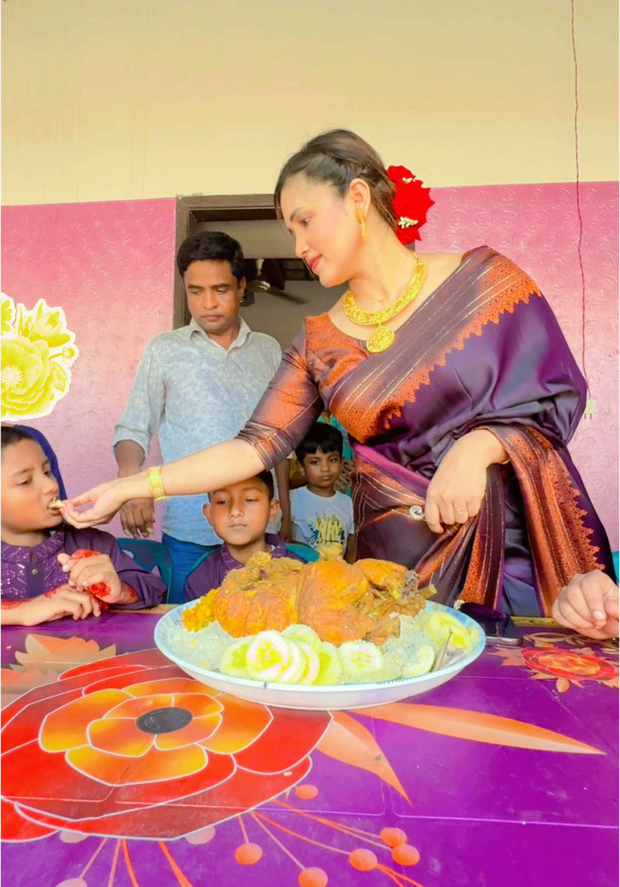 A post by @dishamon_iofficial on TikTok caption: বলোতো কিসের খাবার খাওয়াচ্ছি। #dishamomi 