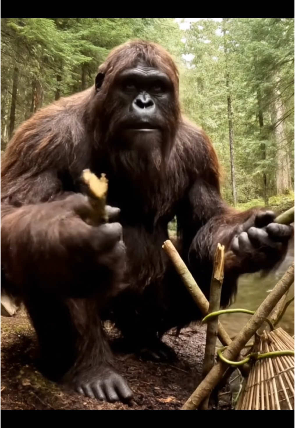 A post by @infinitecr8 on TikTok caption: Bigfoot Vlog Day 10. Morning Routine #bigfoot #bigfootisreal #vlog #usa🇺🇸 #fyp #outdoors #bigfootvlogBigfoot