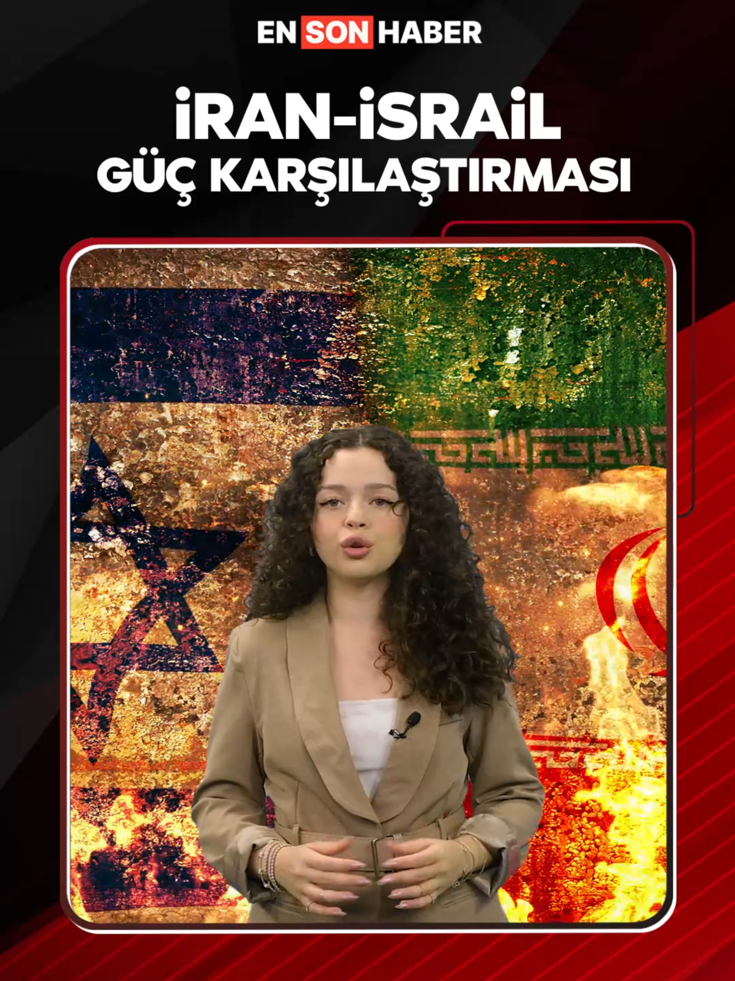 A post by @ensonhaber on TikTok caption: İsrail-İran gerilimi sonrası merak edilen askeri güçlerini sizler için anlattık. #asker #güç #israil #iran