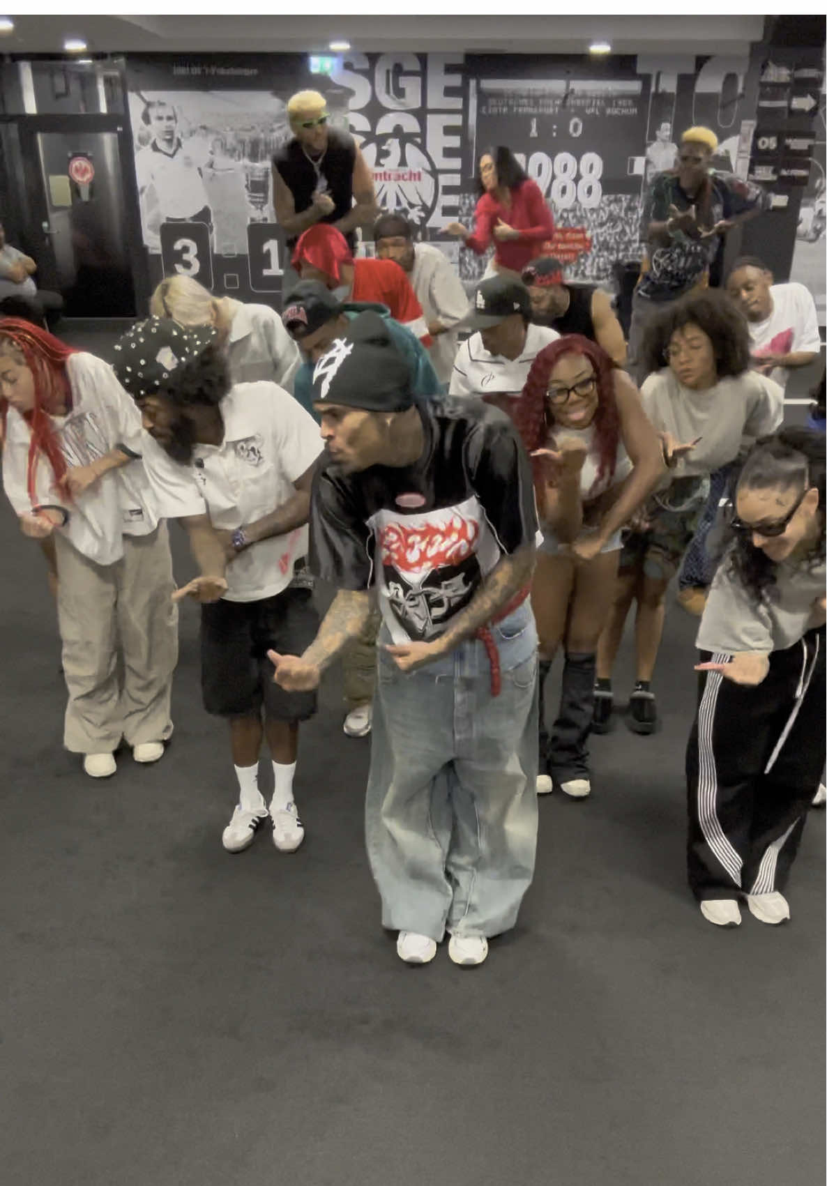 A post by @chrisbrownofficial on TikTok caption: #holyblindfold gang nem wit me ❤️ #songofthesummer 
