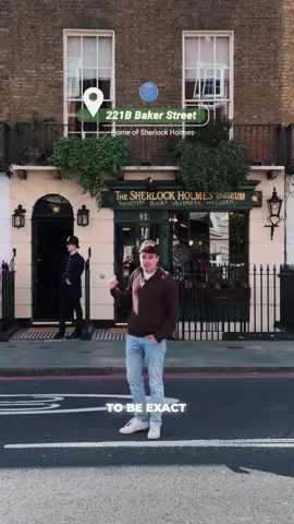 A post by @emilesam on TikTok caption: The game is afoot! 🕵️‍♂️ Use your investigative skills to visit these Sherlock filming locations in London 🔍 #edit #vfx #loop 