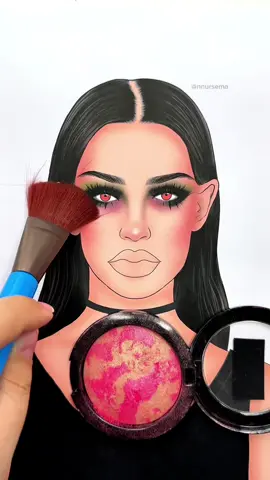 A post by @nnursema on TikTok caption: Gothic Makeup Transformation 🥀