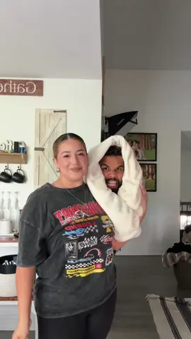 A post by @thekelleyfamily on TikTok caption: Why does he look like a angry baby! HAHAHA 😂 this trend is hilarious. #trends #marriedlife #comedy #couplesoftiktok #fyp 