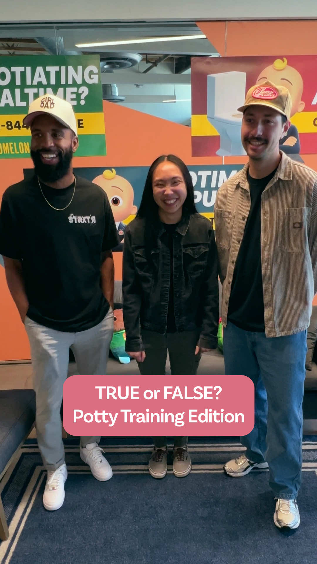 A post by @cocomelon on TikTok caption: Are you smarter than a Moonbug employee?* *(at potty training facts) 🚽 #CoComelonCanHelp #PottyTrainingResources #LifeAtMoonbug 