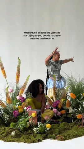 A post by @skylarmarshai on TikTok caption: when your little sister shares a dream and your first instinct is to build her a soft place to land. starting a series on YouTube with my built-in bestie @sunlyn called SET—where I set the scene and she sets the vibe. I figure if she’s gonna find her sound, she might as well do it with ✨style✨.  A collab 23 years in the making. Link in bio. 🤞🏽