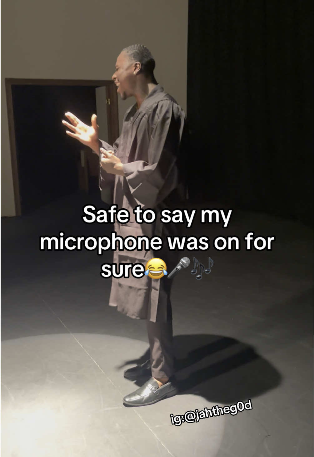 A post by @jahtheg0d on TikTok caption: Bts footage of my raw vocals for an Atl Artist’s upcoming music video🔥 #fypシ #singing #churchtiktok #vocals #viral 