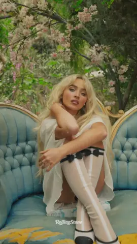 A post by @teamsabrina on TikTok caption: sabrina had a little lamb…and a dove…and a cover of rolling stone! #sabrinacarpenter #manchild #rollingstone 