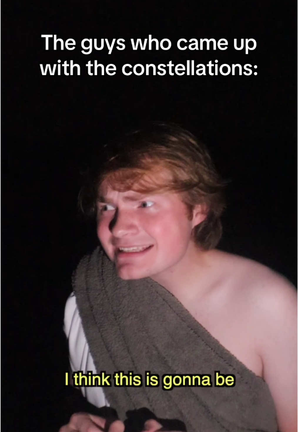 A post by @xanderkerber on TikTok caption: Where are you getting ram? #constellations #comedy #sketch #fyp 