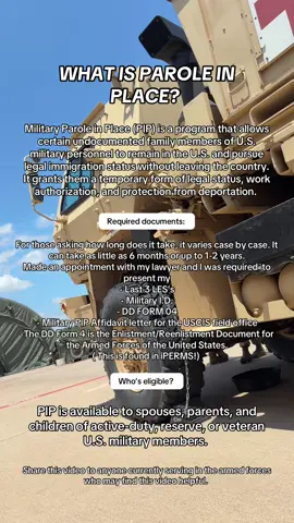 A post by @catchupwithcarlos on TikTok caption: I enlisted four years ago and it was  difficult having to find all the answers alone or people gatekeeping,so here I am spreading the right information for soldiers!! To my brothers and sisters who are actively serving, please reach out! #foryou #paroleinplace #paroleinplaceformilitary #militaryfamily #paroleinplaceprogram #usarmy #usmc #airforce #coastguard #spaceforce #activeduty #nationalguard #reserves 