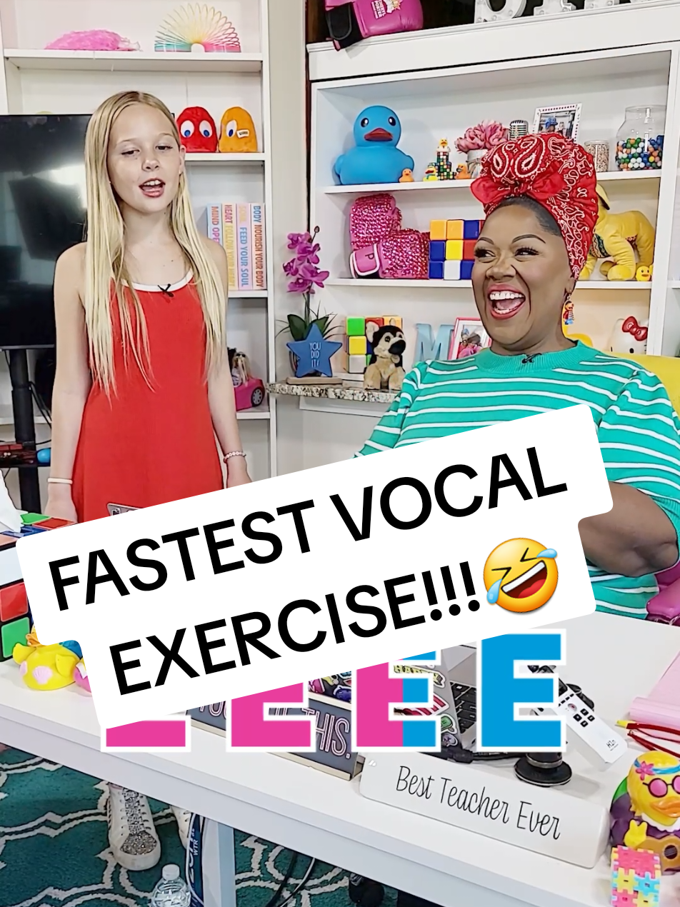 A post by @cherylporterdiva on TikTok caption: Can she do it? @Evan Riley and Mom #vocalexercise #sing #fyp