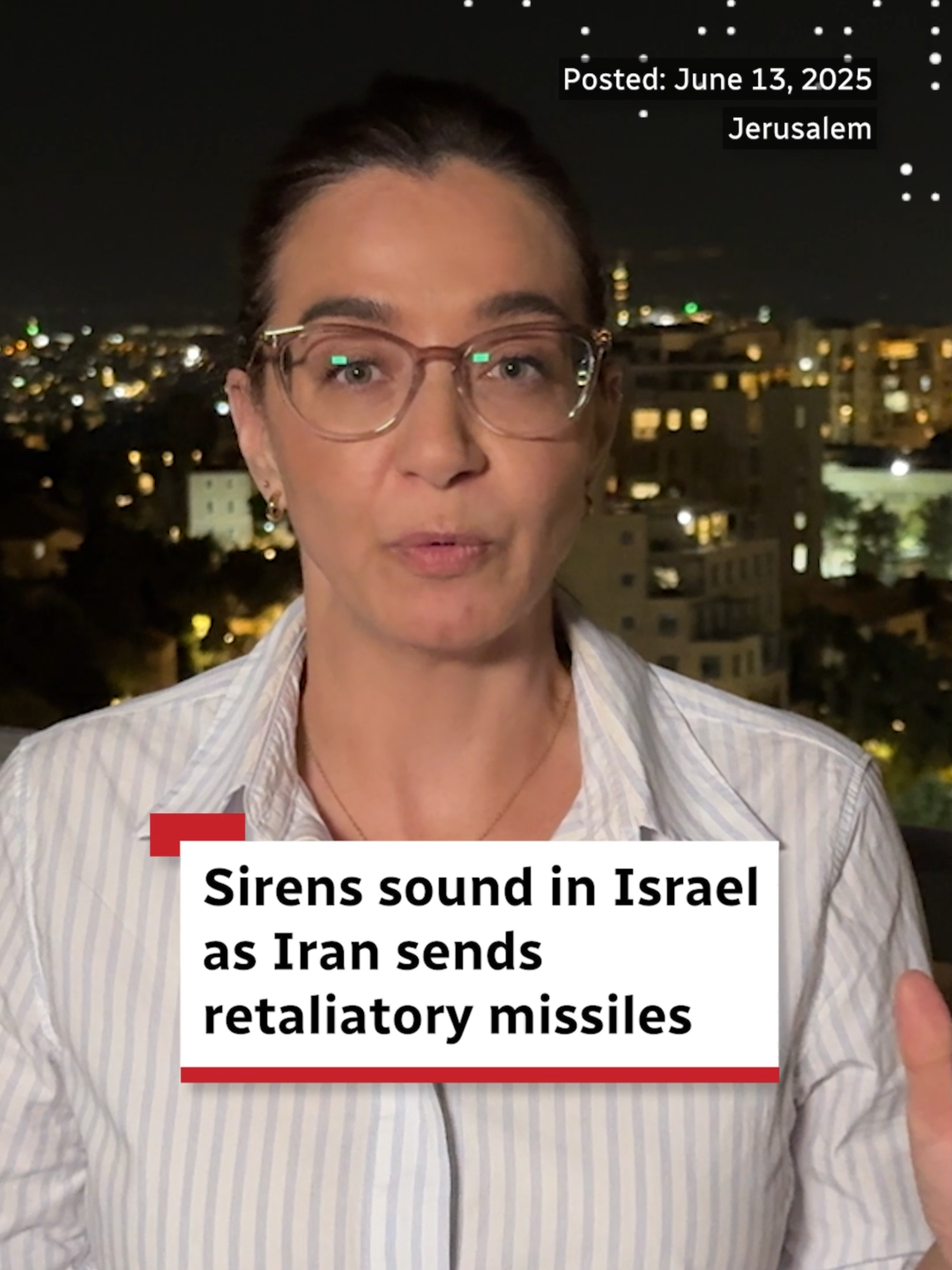 A post by @cbcnews on TikTok caption: The retaliatory attack comes after Israel launched a wave of strikes across Iran on Friday that targeted its nuclear program and military sites, killing at least three top military officers. #Iran #MiddleEast #Conflict #Israel #CBCNews