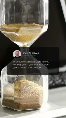 A post by @kentclothier on TikTok caption: If Your Calendar Owns You… It’s Time to Restructure. 📆⚠️ You’re the CEO, not the assistant. If your days are running you—you’re not leading, you’re reacting. Restructure. Reclaim your time. Run your calendar like your business depends on it… Because it does. #OwnYourTime #CalendarCheck #TheBoardroomMindset #LeadWithDiscipline #BuiltToScale
