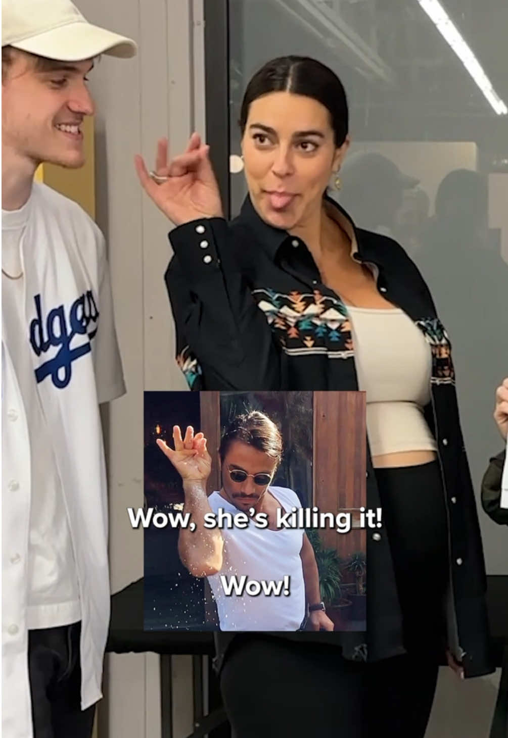 A post by @smosh on TikTok caption: she’s come a long way, folks 🙂‍↕️