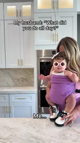 A post by @fluellenfam on TikTok caption: We were very productive today 💁🏼‍♀️#babydance #baby #momlife #momandbaby #babytrend #dance #parenting 