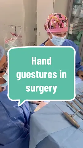 A post by @dr.b_veterinarian on TikTok caption: Can my tech guess the instrument? #veterinarysurgery #surgicalinstrumemts #vettechlife #handsigns #fyp
