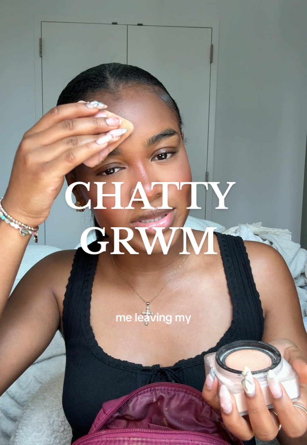 A post by @charismastev on TikTok caption: a much needed chatty grwm (which I need to do more often) 🥸🥸🥸 post-grad adulthood is so interesting and I love every second #grwm #lifeupdate 