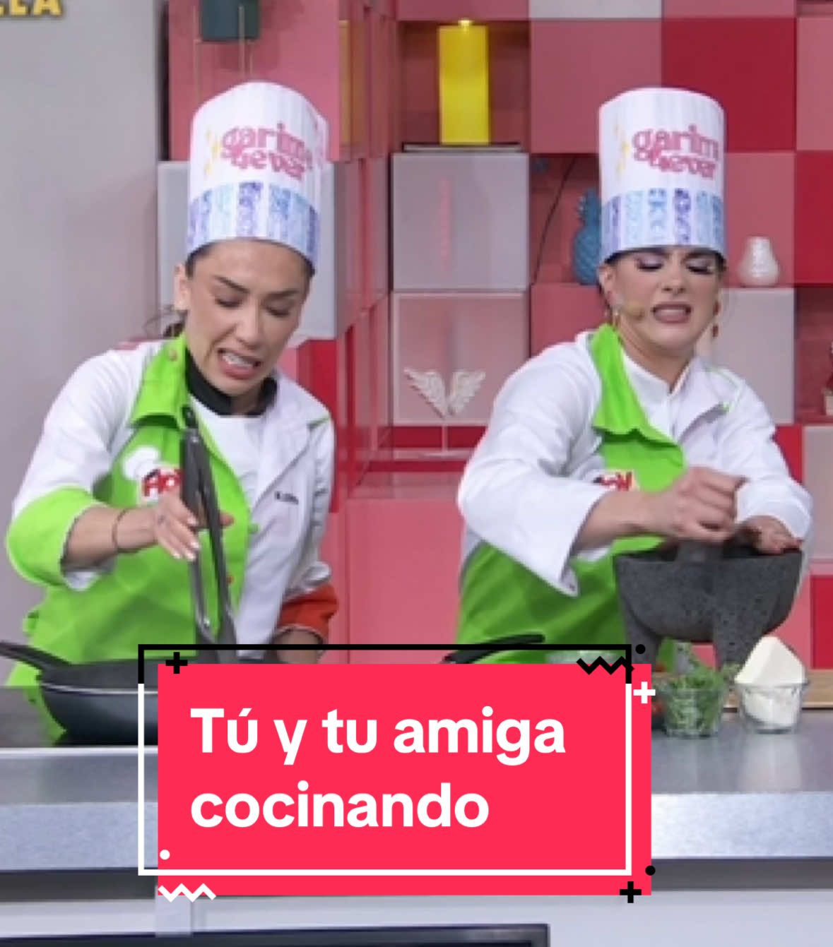 A post by @programa_hoy on TikTok caption: La verdad es que sí soy 🤣🤣🤣😳 #HoySoyElChef #Garime #HoySoyElChef #LasDueñasDelFogón @Karime Pindter @Gala montes 