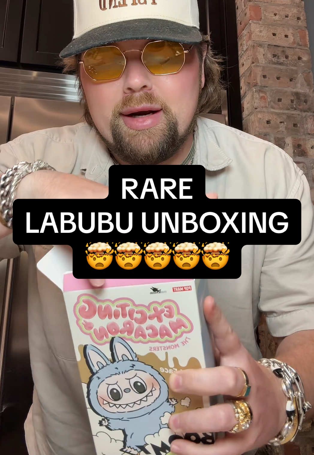A post by @thisdadtiktoks on TikTok caption: “I AM LABUBU’D THA EFF OUT” 🤪☠️🔥 #labubu #labubuunboxing #rarelabubu #mysterylabubu #labubus #secretlabubu #rainbow #rainbowlabubu #toyunboxing #collectables #blindbox #blindboxopening #labubublindbox #wheredoigetalabubu #wheretogetlabubu #labubuforsale #thisdadtiktoks #themonsterslabubu #customlabubu #viraltoys #viral #hermesbirkin #heremesbagcharm #bagcharm #luxury #luxuryunboxing 
