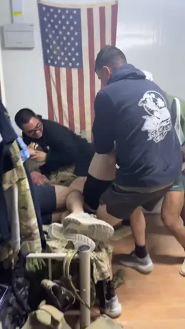 A post by @infantry11 on TikTok caption: Birthday pink belly me?! Nah I got dad strength. 