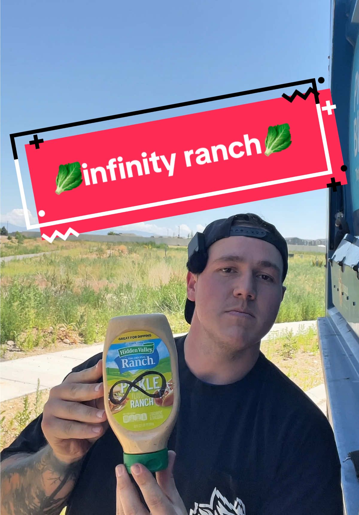 A post by @datrashmaaan on TikTok caption: Dill pickle squared buffalo garlic sweet barbecue cracked black pepper Cajun horseradish lemon pepper chimichurri ranch…. I think 😂🥬#boydinner #trashsalad #bluecollar #bringbackboydinner @Michigan BBQ Addicts 