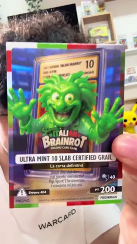 A post by @warcardshop on TikTok caption: La trovate disponibile sullo shop! #brainrot #ironic #ironia 