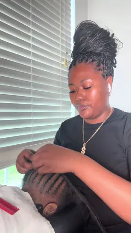 A post by @lavishmelovely on TikTok caption: Back w/ a part 2 of just braiding & not talking #shaniquatierra #lavishmelovely #fypシ #prinesscoverup #kidstylist #onthisday #fypシ゚viral🖤video @ShaniquaTierra 