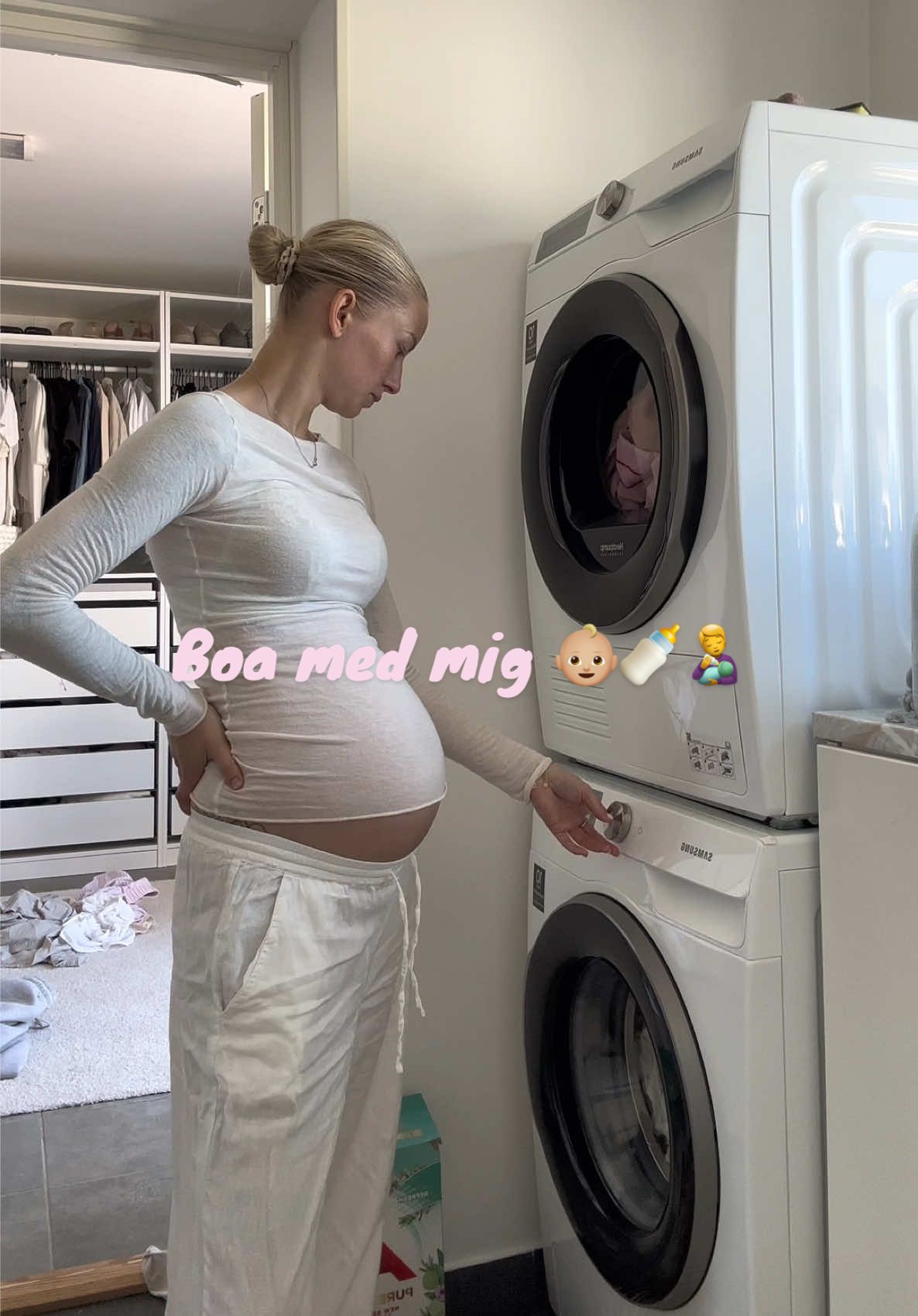 A post by @nattid on TikTok caption: Boa med mig 💗👶🏼 videon blev kanske ingen hit men energin idag va inte på topp🌼☀️