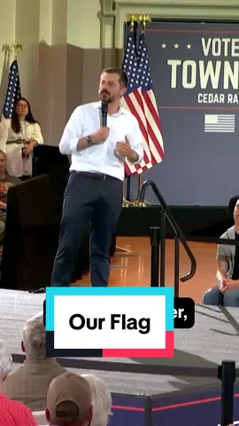 A post by @petebuttigieg on TikTok caption: My kids know an American flag when they see one – but they don't yet know all that it represents. When they're old enough, here is what I'm going to tell them: