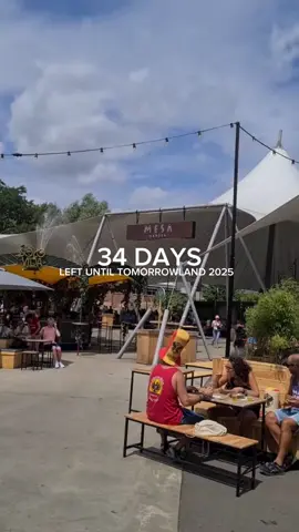 A post by @tomorrowland on TikTok caption: 34 days left until Tomorrowland 2025. #electronicmusic #tomorrowland #festival 