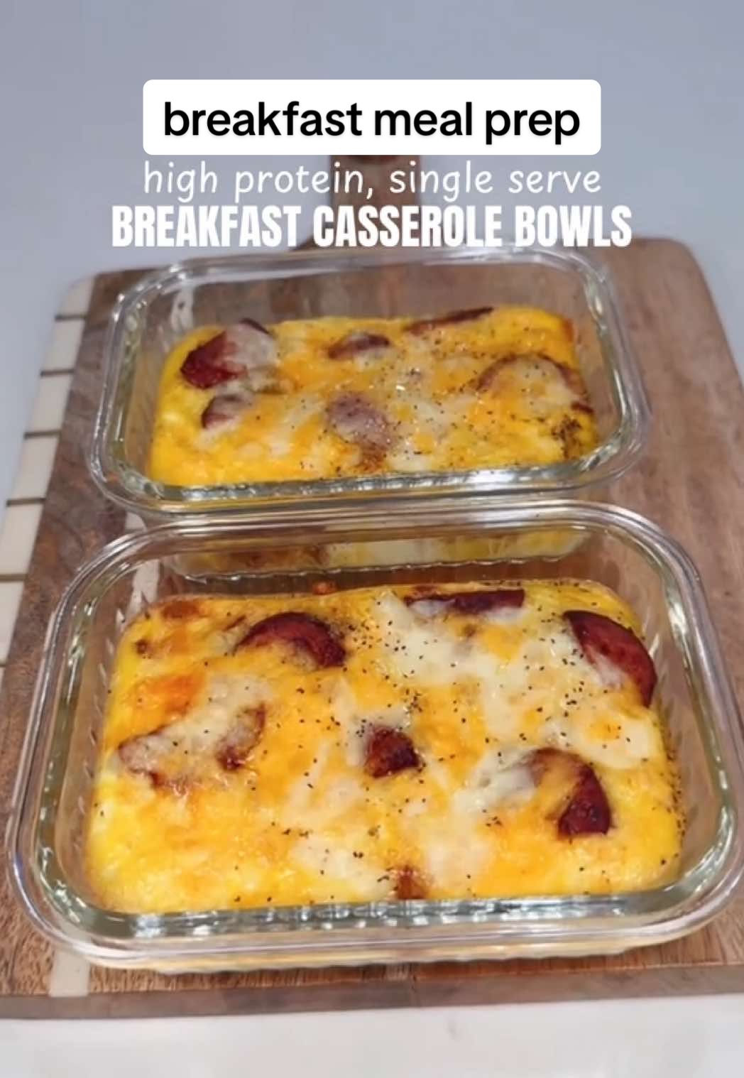 A post by @makayla_thomas_fit on TikTok caption: Replying to @Mary Catherine💐 easiest higher protein breakfast prep for the week—leaving no excuses not to hit our goals my friends 👏🏼 #healthybreakfast #breakfastmealprep #highprotein #healthymeals 
