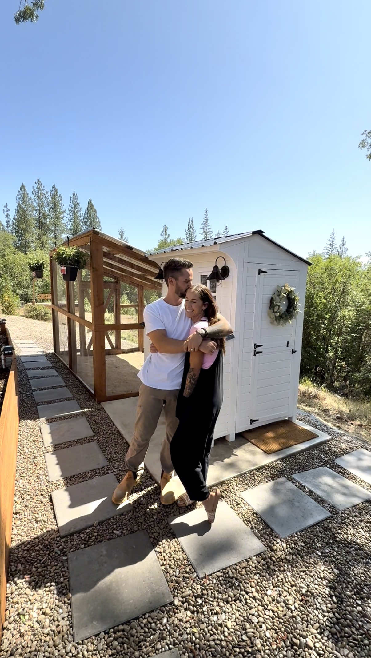A post by @dadsocial on TikTok caption: That someday is going to be here a whole lot sooner than we expected! I built this chicken coop and run over the past 4 days and am finally done! If you have any helpful tips or tricks for us, please drop a comment! I hope you have the best day! #DIY #chickencoop #farming #chickens 