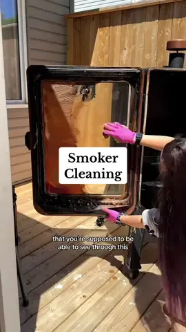 A post by @nottheworstcleaner on TikTok caption: I can’t believe it’s been an entire year since the Internet went crazy because Sam complained he couldn’t see his food cooking 🤭✨ #cleantok #smoker #ovencleaning  Also, we are still obsessed with this @@Pit Boss GrillsSmoker 🔥