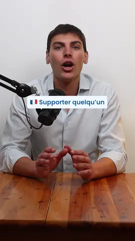A post by @frenchteachercarlito on TikTok caption: "Supporter" ≠ "to support" 😳 In French: Je te soutiens = I support you 💛 Je te supporte = I tolerate you 😬 ✨ Avoid false friends! ⬆️ Link in bio for more cultural tips! #FrenchFalseFriends #LearnFrenchNaturally #FrenchTipsForBeginners #EverydayFrenchErrors #FrenchLanguageLove #SpeakFrenchClearly #FrenchWithCarlito #ElegantFrench